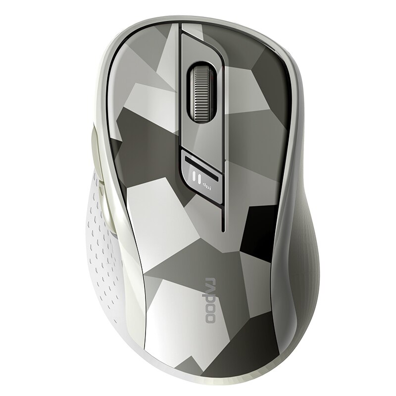 Rapoo M500G Silent Wireless Mouse Multi-Mode Small-Hands Bluetooth Mouse 4 Adjustable DPI Ergonomic Mouse for Computer PC Laptop: Gray