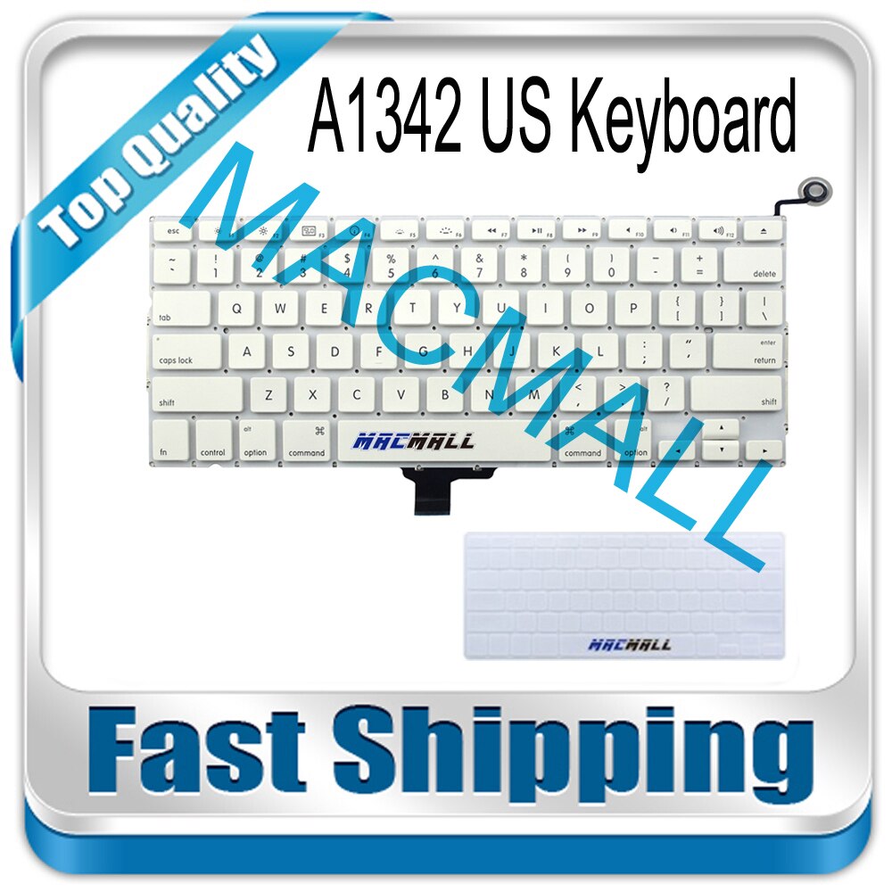 Teclado A1342 para Macbook, 13,3 ", Color blanco, A1342, US, MC207, MC516, finales de , mediados de