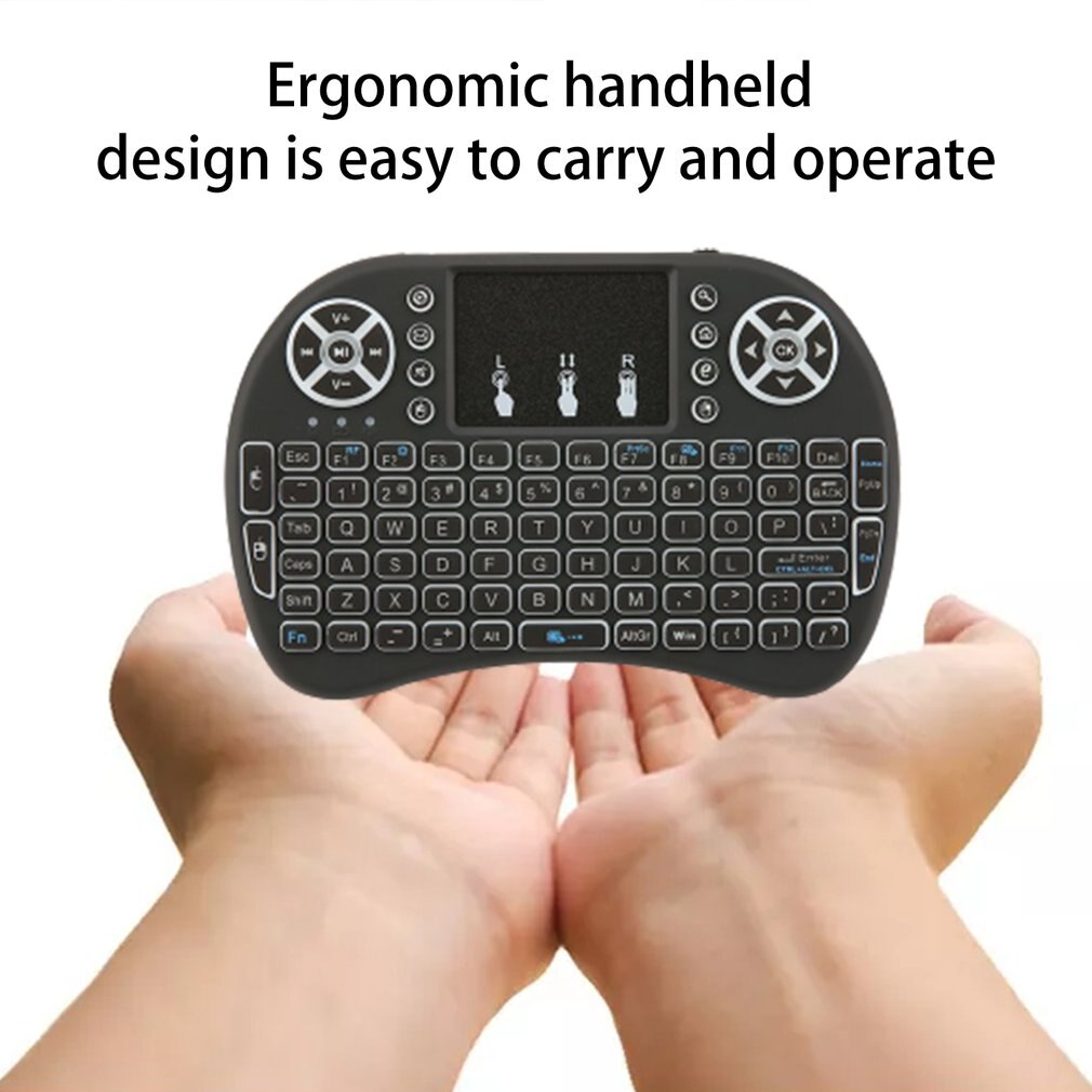 2.4GHz Wireless Keyboard for Android TV Box PC laptop 92 Keys DPI adjustable Wireless Keyboard Backlight with Touchpad Mouse