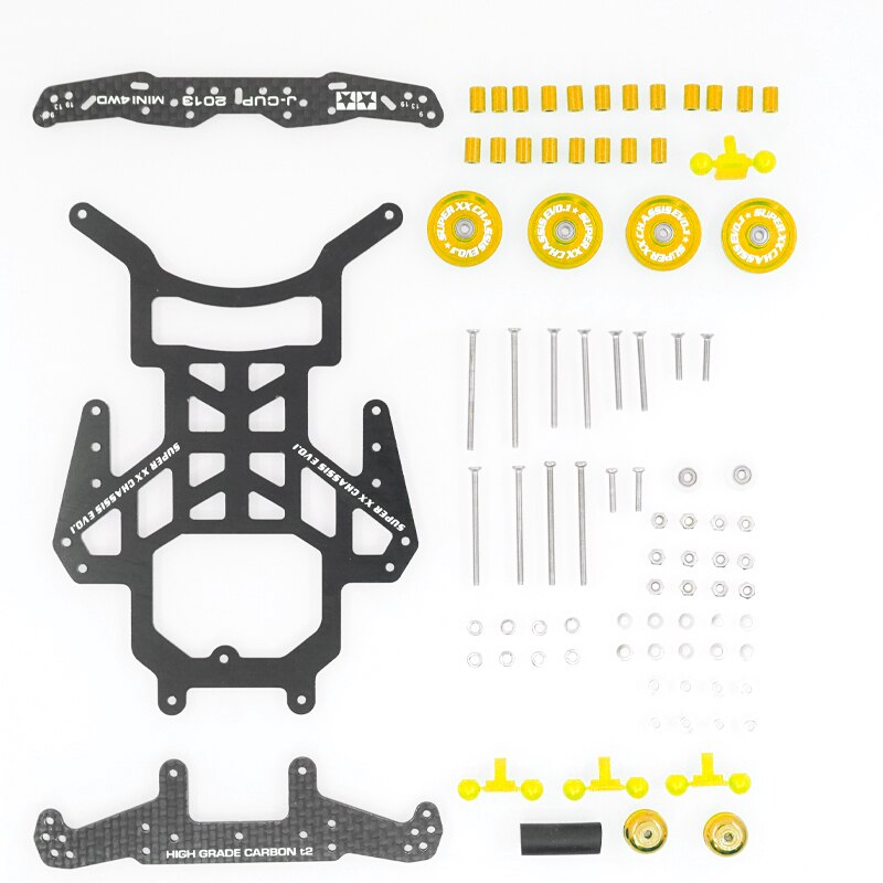 self made tamiya mini 4WD SXX chassis EVO parts front plate rollers full set