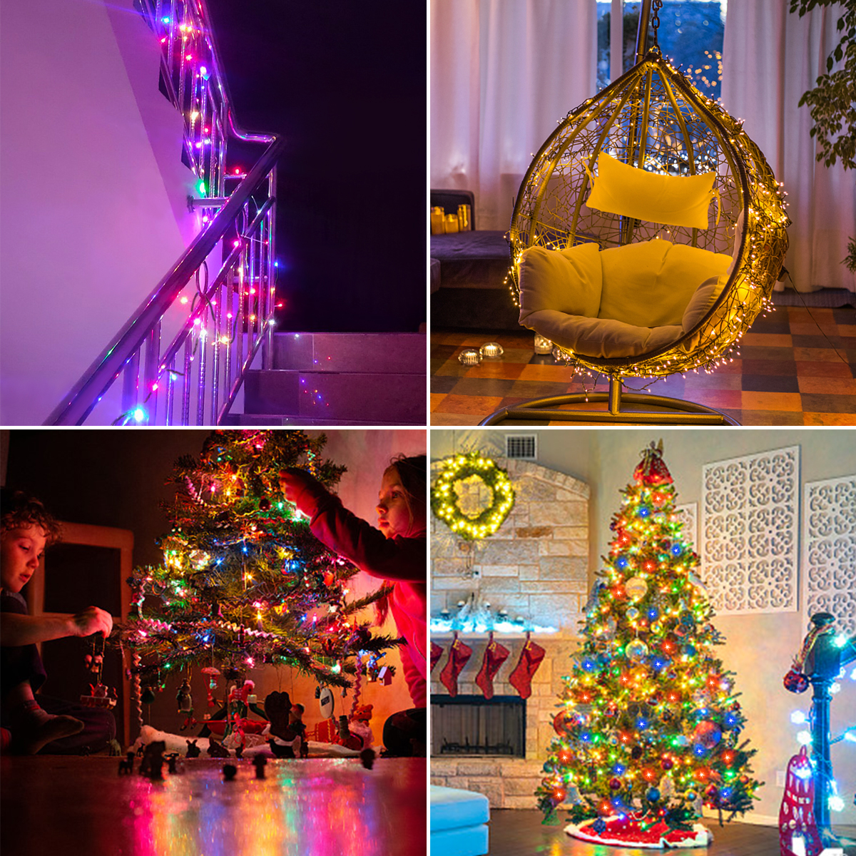 Hohe helle funkelnde Stern-LED-Lichterkette, wasserdicht, 220 V, 110 V, Garten, Hochzeit, Weihnachten, Außenterrasse, Girlande, Dekoration