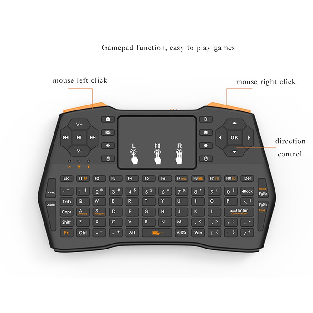 2.4GHz Wireless Fly Air Mouse Mini Keyboard Combo Multifunction Game Control Smart Touchpad for Computer Android TV Box HTPC