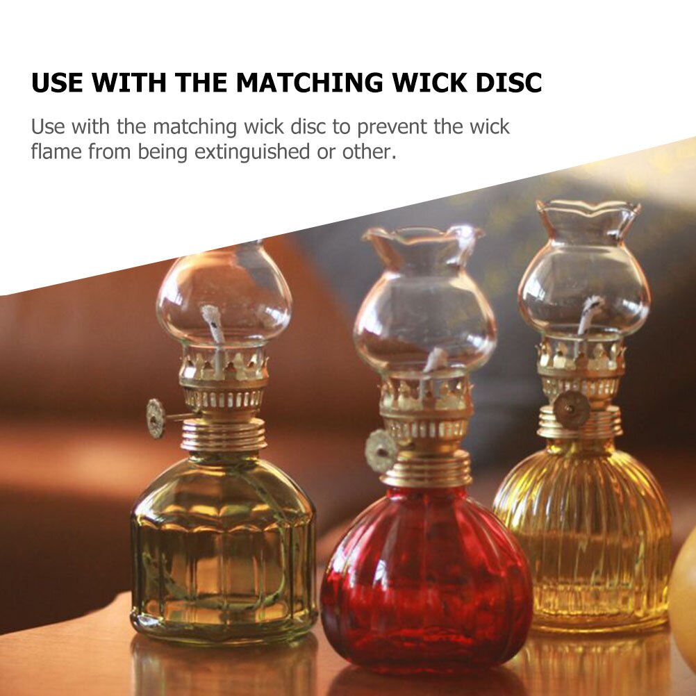 1 Set Oil Lamp Replacement Wick Antique Kerosene Lamp Burner Wick Holder Parts