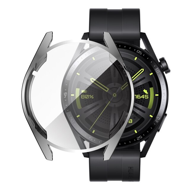 Screen Protector Cover for Huawei Watch 3 GT 3 46mm 42mm Case GT Runner GT3 Soft Tpu Scratch-resistant Shell Lightweight Bumper: XL / Silver