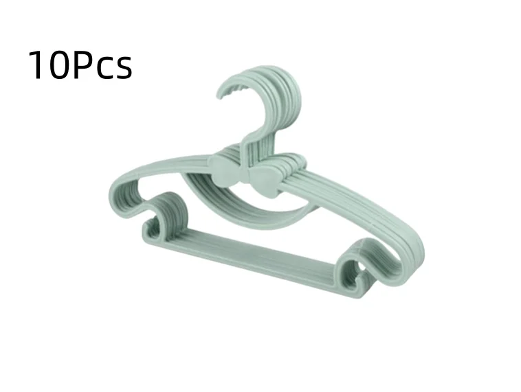 Vauvan henkari 10 kpl lasten vaateripustin teline söpö henkari henkari klipsi henkari: Vihreä