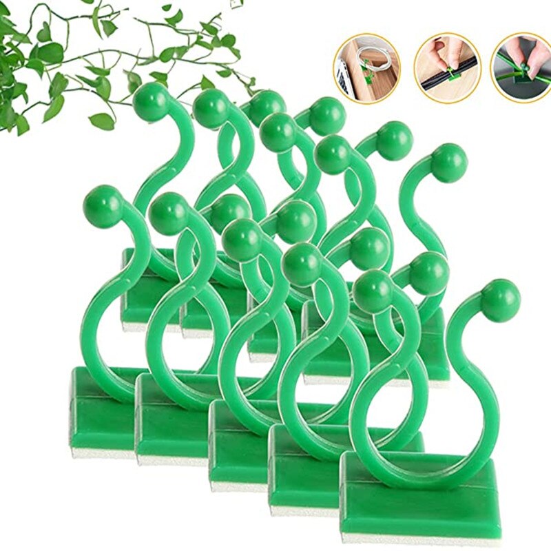 100 Stuks Plant Klimmen Muur Clip Onzichtbare Muur Wijnstokken Armatuur Muur Kleverige Haak Houder Plant Kooien Ondersteunt