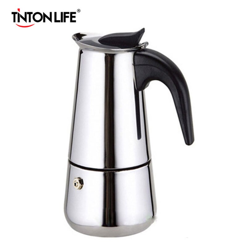 Tinton Life Top 2/4/6/9 Cups Rvs Moka Espre Sso Latte Percolator Stove Top Koffie maker Pot