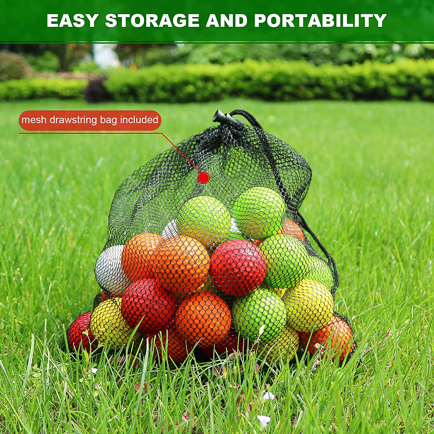 Balles de Golf en mousse élastique PU, sensation réaliste et vol limité, balles d&#39;entraînement pour intérieur ou extérieur, paquet de 40