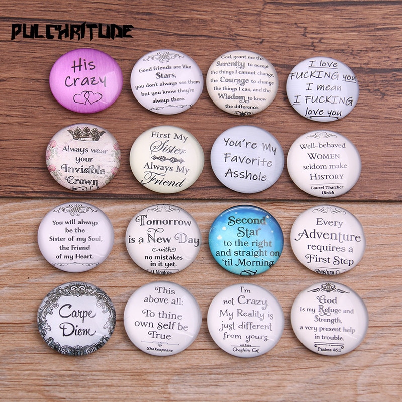 Slumpmässig 6 st blanda engelska bokstäver mönster runt glas cabochon 20mm 25mm kupol platt baksida gör-det-själv smycken att hitta  t6721