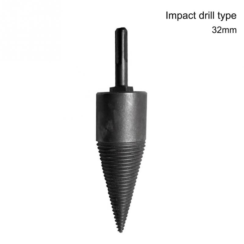 Hex Shank Fast Firewood Drill Bit Multifunction Carbon Steel Punch Tool Screw Splitting Home Wood Splitter Cutting: 32mm Type 3