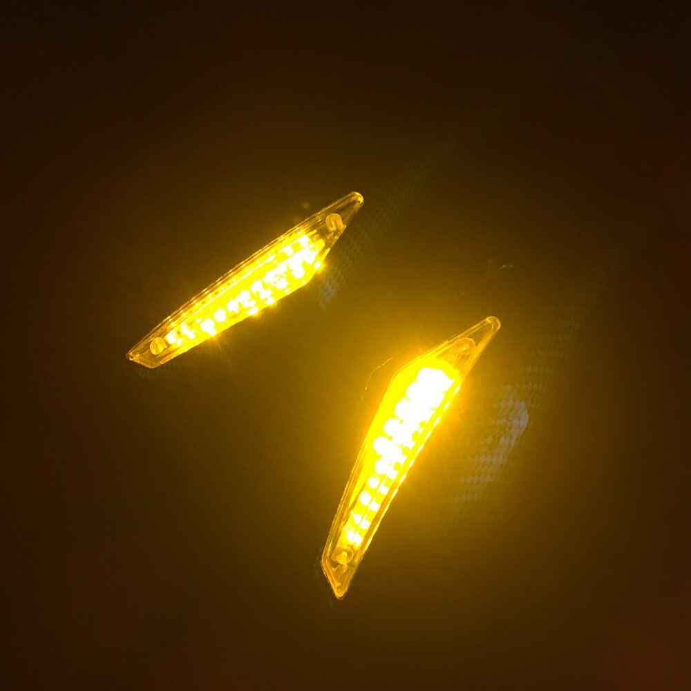 Espejos retrovisores LED para motocicleta, luces intermitentes para Hyosung GT125R, GT250R, GT650R, Kawasaki Z750S, Ninja 250R, 650R