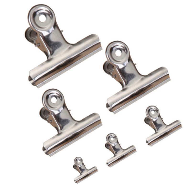 Mini Bulldog Clips Office Finishing Clip Stainless Steel Metal Receipt Folder Paper Document Binder Clips