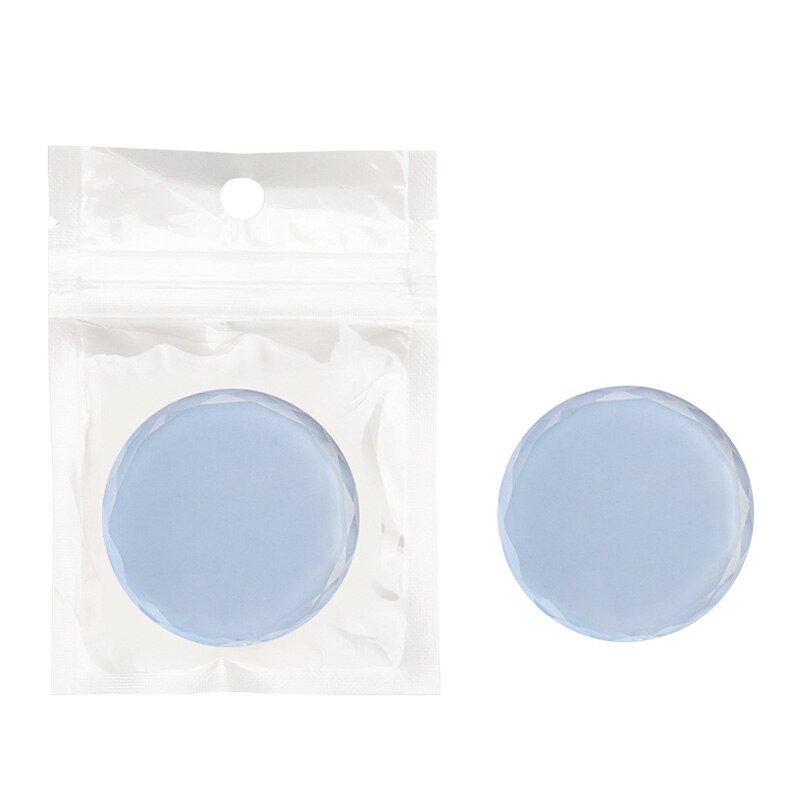 Support de pierre de Jade en cristal rond, colle adhésive pour Extension de cils colorés de , palette en verre stéréo, outils de maquillage: 1pc Light blue