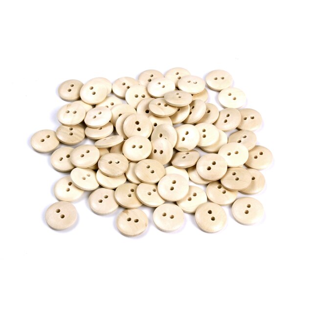 100 Stuks 2-Hole Houten Knopen Kleding Home Decor Naaien Scrapbooking Card Making Diy Baby Knop Kleding Naaien Accessoires 15Mm: Default Title
