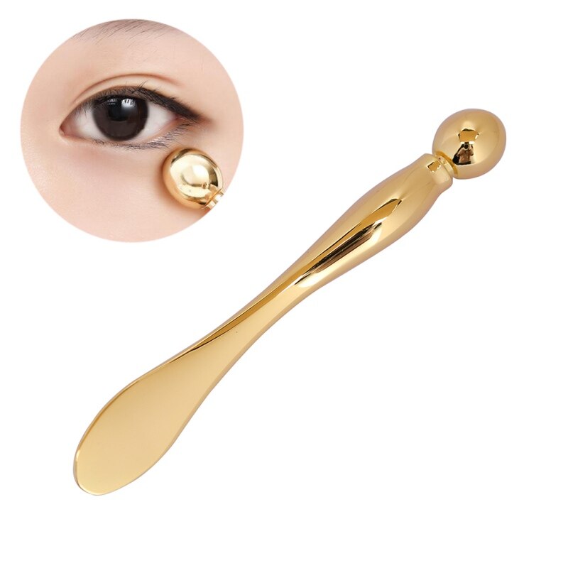 Golden Eye Massage Stick Tool Zinklegering Stok Anti-Wallen Verlichten Vermoeidheid Massager Oogcrème Lepel-S