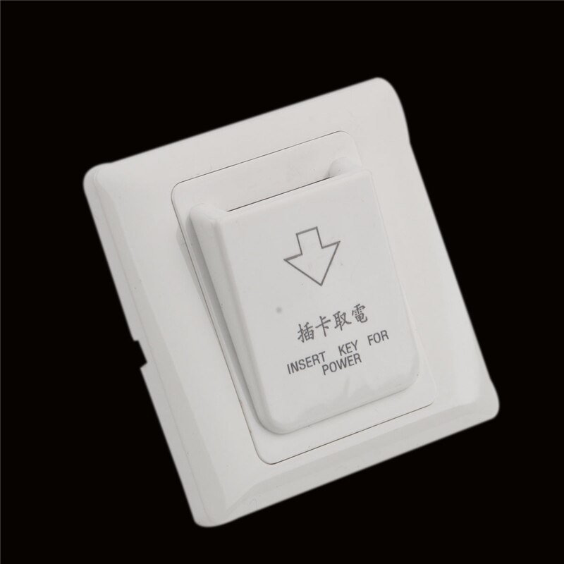 86x86mm Hotel Magnetic Card electric Switch 220V/25A push button Insert Key electrical power control socket