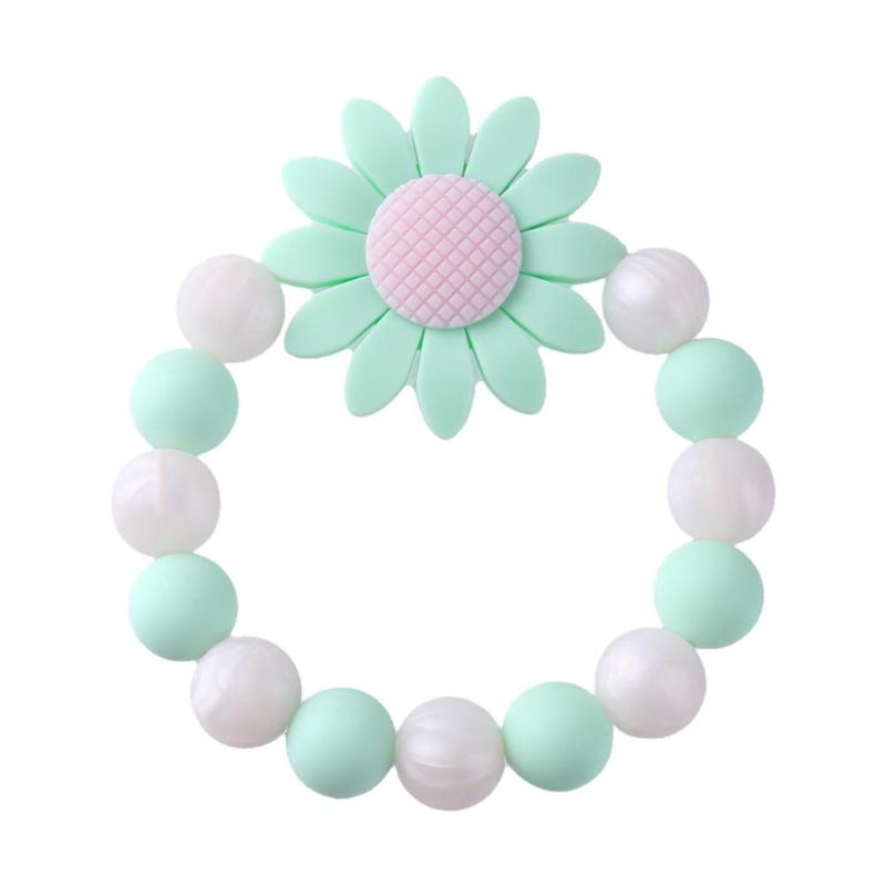 Bloem Baby Armband Rammelaar Baby Bijtring Siliconen Kralen Armbanden Fopspeen: A-03