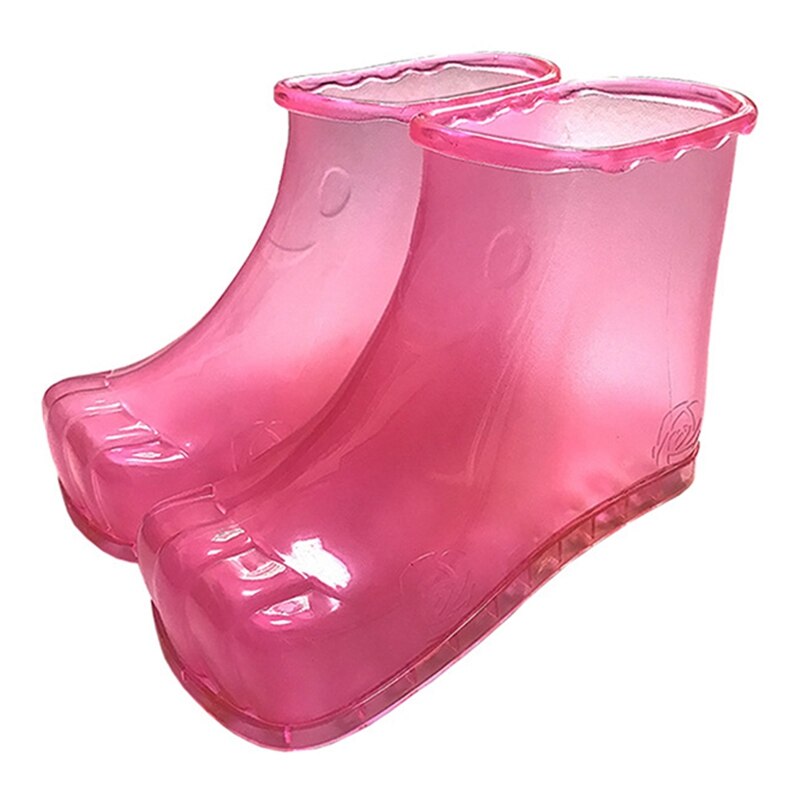 Hoge Buis Voetenbad Schoenen Voor Wassen Voeten, Huishoudelijke Plastic Voetbad, Voetenbad Schoenen: Rose Red