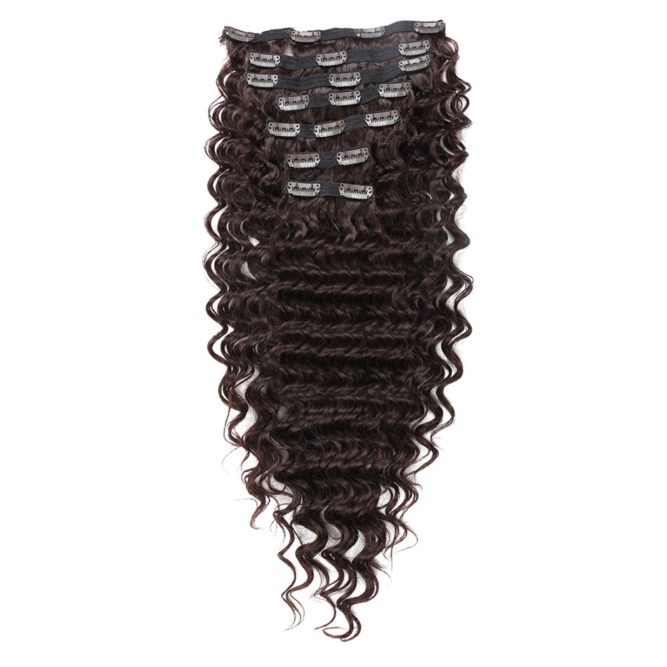 Synthetic Extensions Of Hair Lifelike With Clip 24 Inch 140G Deep Wave 7 Hairpieces For Women By Icon: #4