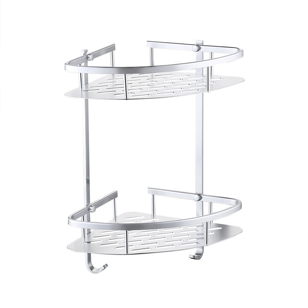 Space Aluminum Bathroom Shelf Shower Shampoo Soap Cosmetic Shelves Bathroom Accessories Storage Organizer Rack Holder