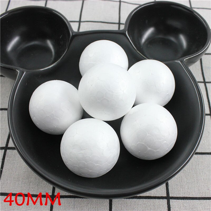 DIY Round Styrofoam Balls Christmas Ball White Modelling Polystyrene Foam Craft Balls Christmas Decorations Wedding Party: 40mm20pcs