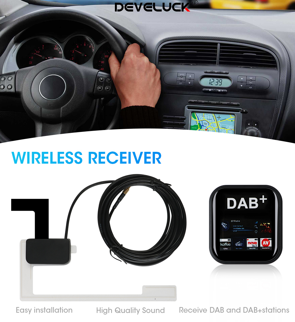 DAB+ Antenna With USB Adapter Car Digital Radio Tuner Receiver DAB+ Adapter For Universal Android Multimedia Head Unit Player