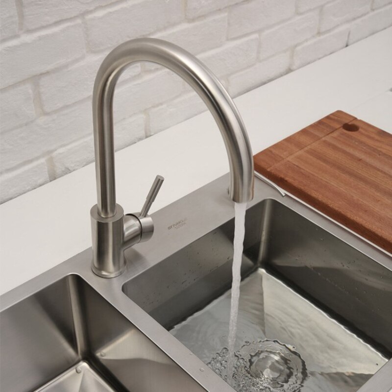 Kitchen Faucets Stainless Steel Kitchen Mixer Single Handle Single Hole Kitchen Faucet Mixer Sink Tap Kitchen Faucet