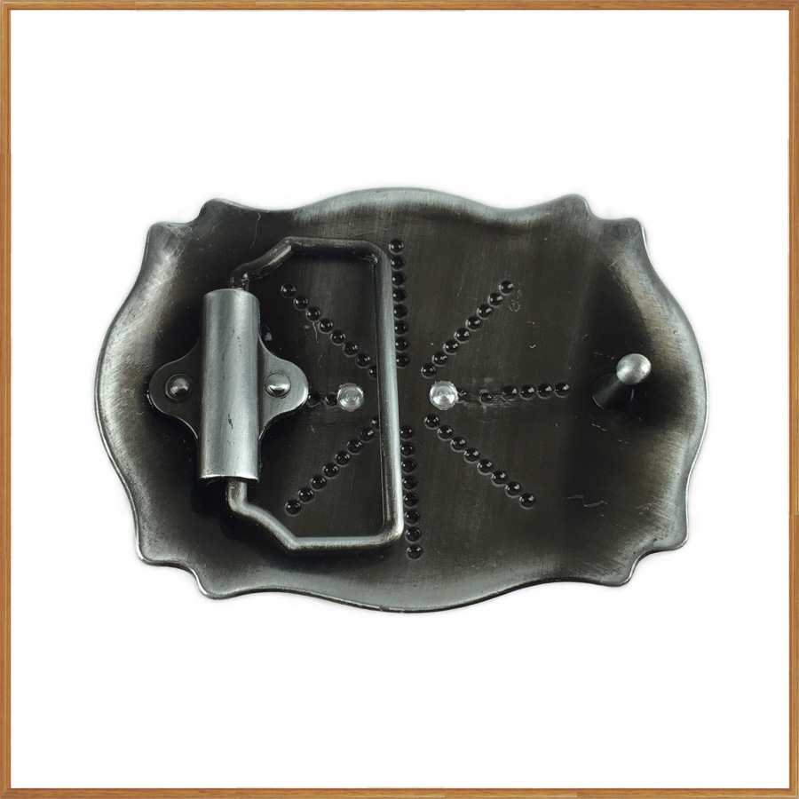 BuckleClub retro western flower eagle jeans belt buckle FP-03523 pewter finish for men 4cm width loop