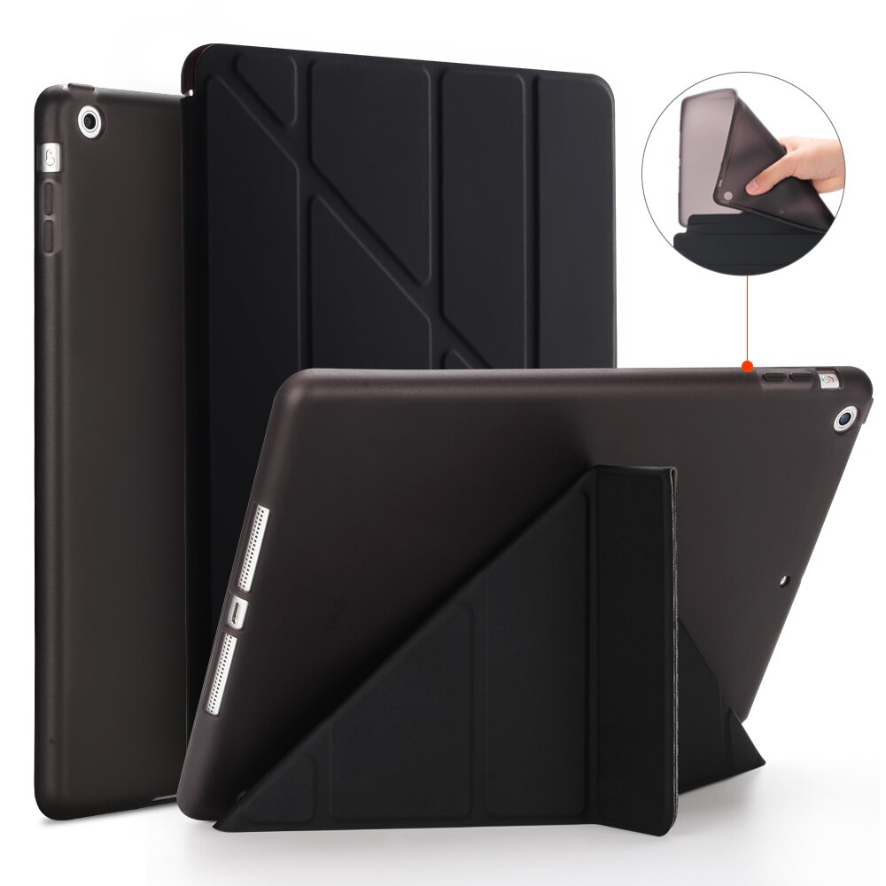 Etui do iPada powietrza, etui z klapką stań etui do iPada 5, PU skóra pełni etui do iPada A1474 A1475 A1476 smart cover dla ipad Air 1 przypadki