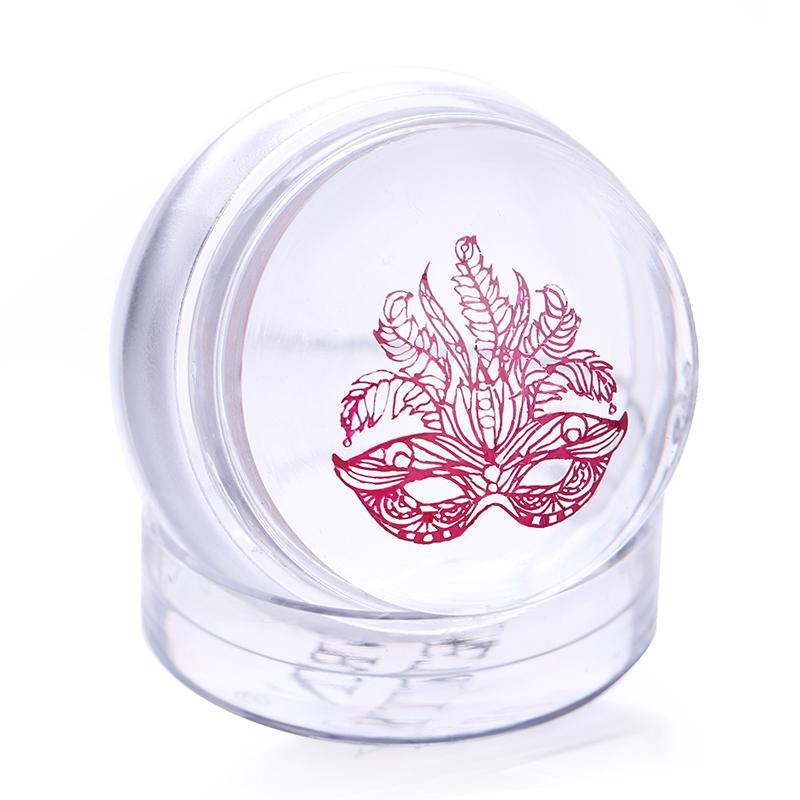 1Pc ongles Art modèles clair gelée Silicone ongles estampage plaque grattoir avec capuchon Transparent ongles Stamper ongles Art outils: Pattern 21