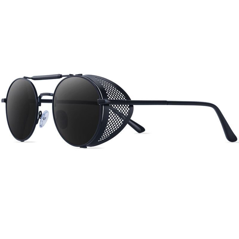 Grappige Ronde Steampunk Zon Glassses Retro Classic Metal Punk Bril Voor Vrouwen Mannen: A021