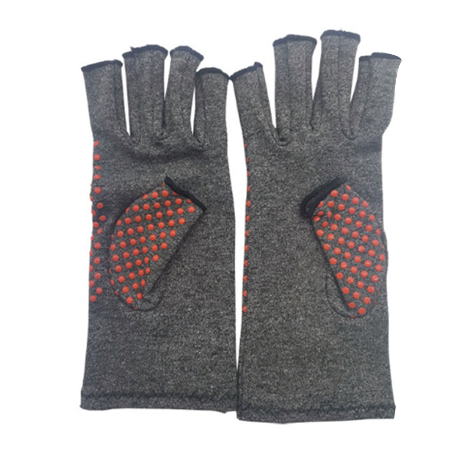 Gants anti-douleur pour hommes et femmes, 1 paire, anti-arthrite, gonflage, Compression, Portable, antidérapant, saisie sur ordinateur, Tension musculaire, demi-doigt