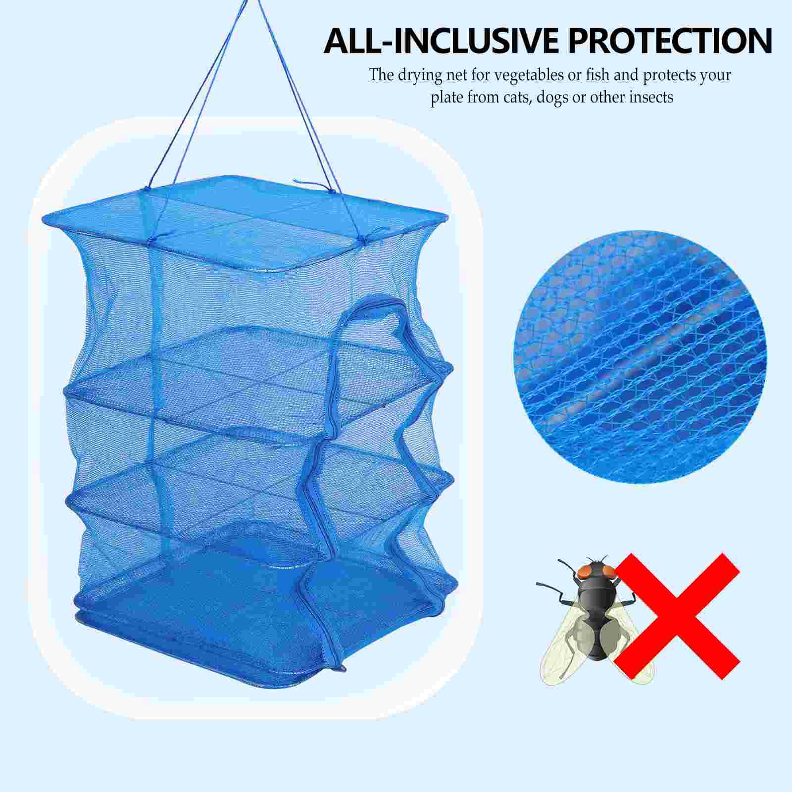 1pc Vegetable Fish Foldable Drying Net Hanging Mesh Dryer Hanging Mesh Dryer