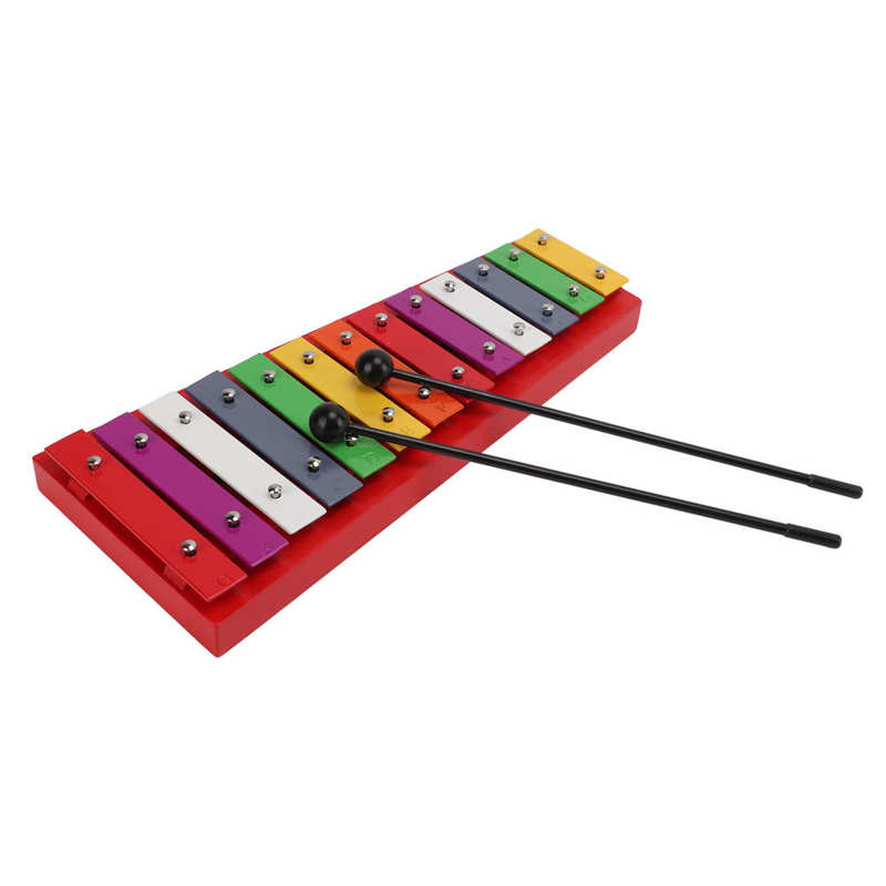 Colorful Xylophone Aluminum Birch 13 Tones Xylophone Glockenspiel for Creating Music Percussion Musical Instruments