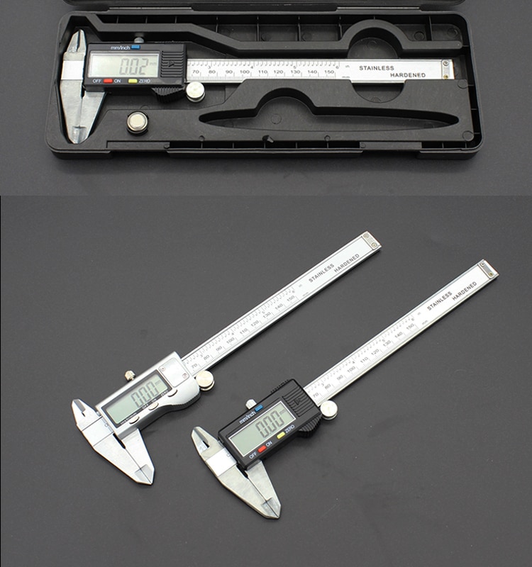 HKFZ Measuring Tool Stainless Steel Digital Caliper 6 "150mm Messschieber Paquimetro Measuring Instrument Vernier Calipers