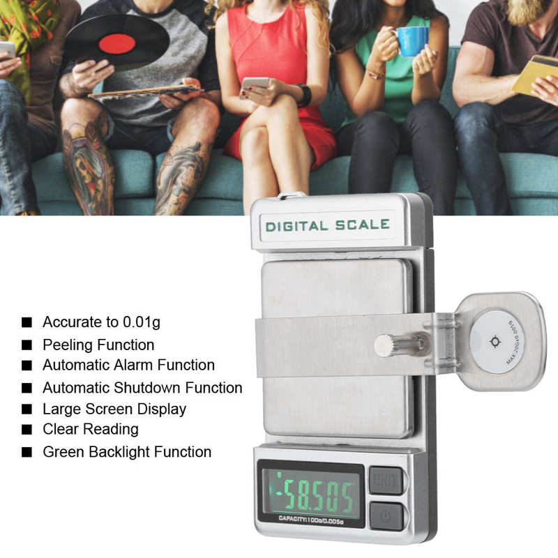 Pikap Player-báscula electrónica, lápiz óptico Digital preciso, medidor de presión de aguja, medidor de peso para tocadiscos, Tocadiscos