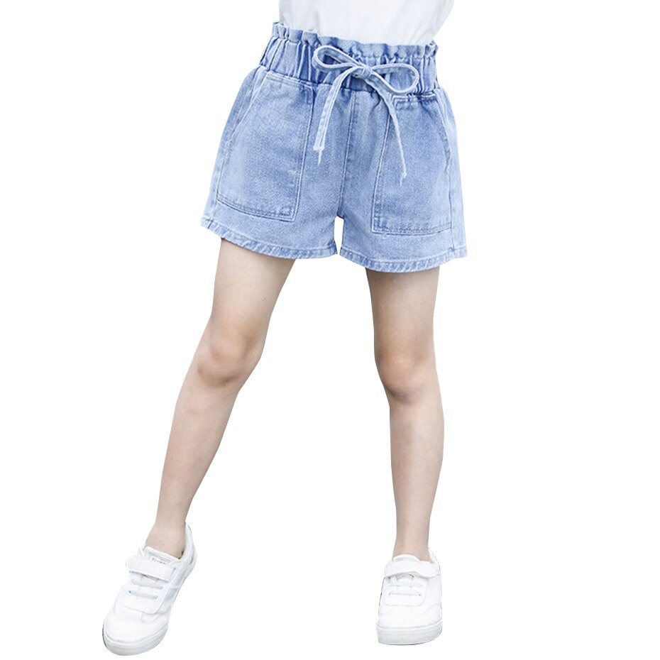 Filles été jean Style décontracté fille enfant jean court couleur unie enfant jean adolescent enfants jean vêtements