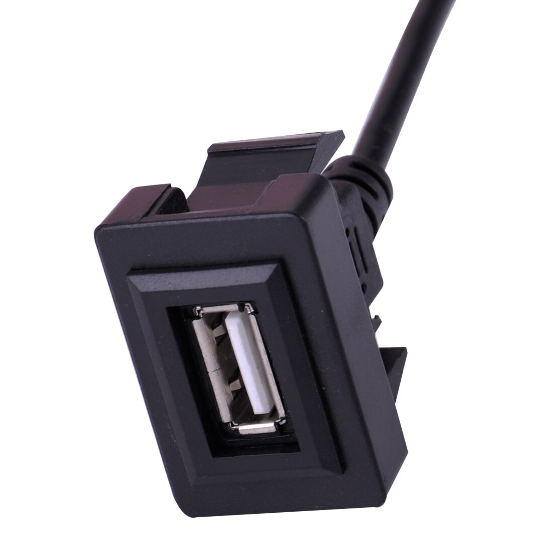 DWCX 24cm Car Black Plastic Metal Dashboard Flush Mount Male to Female Extension Embedded USB Cable UC-1 Fit for Toyota