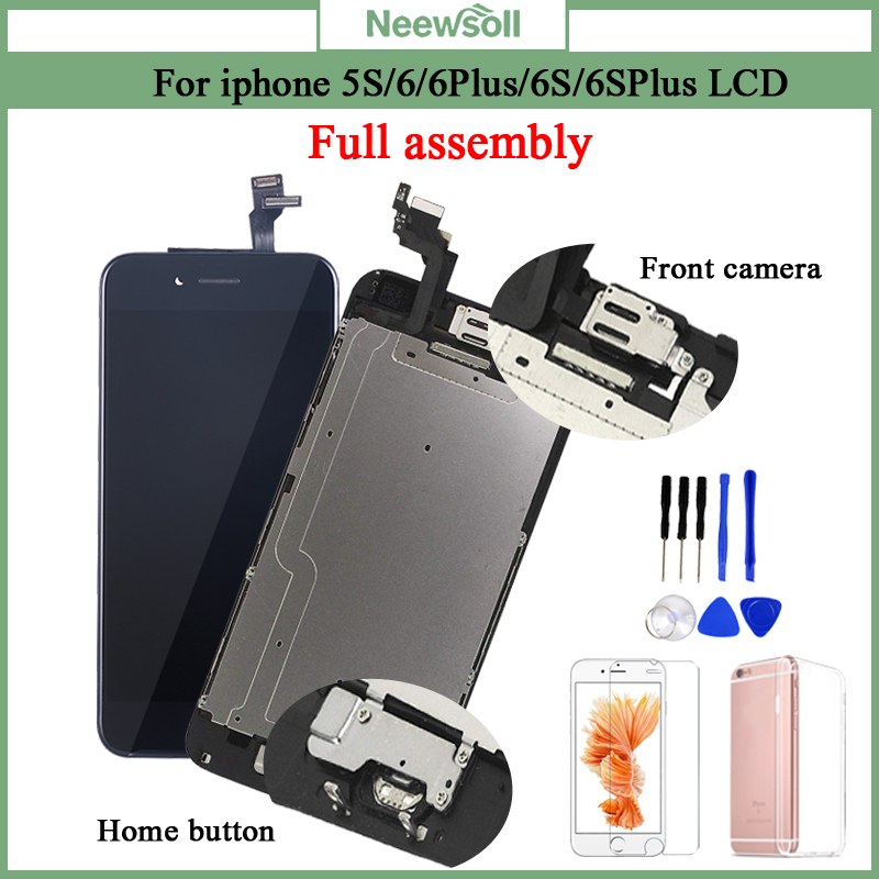 AAA+ LCD For iPhone 6 6Plus 6S Plus LCD Full Assembly Complete With 3D Touch Screen Replacement Display for iphone 5S LCD Camera