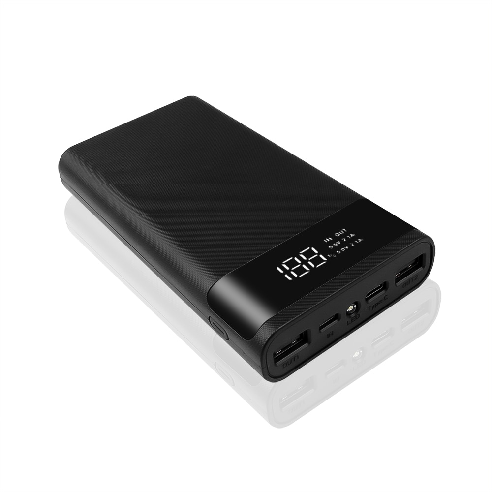 Kebidumei Dual Usb Micro Usb Type C Power Bank Shell 5V Diy 4/6*18650 Case Batterij Opslag doos Zonder Batterij