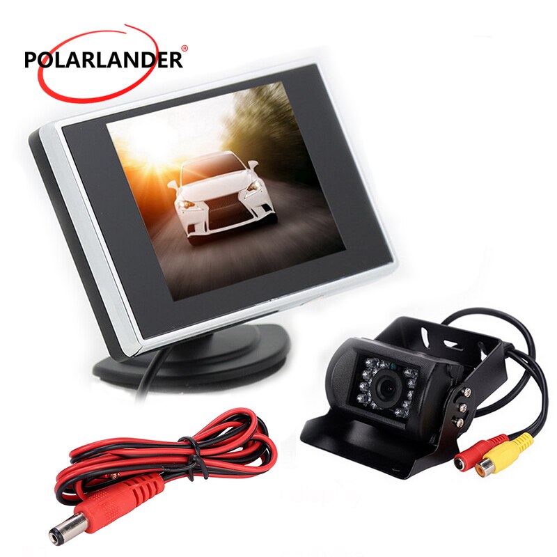 Backup Camera Voor Bus Parking Reverse Monitor Auto Tv Auto Scherm 3.5 &quot;Tft Lcd Auto Monitor Backup Camera Achter view Camera