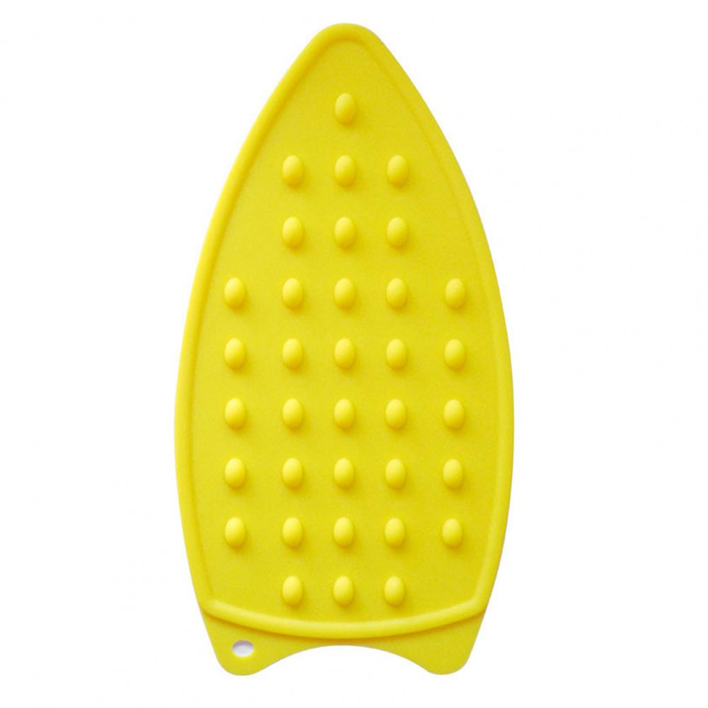 Multicolor Silicone Iron Rest Pads Mats Safe Surface Iron Coaster Stand Mat Holder Ironing Pad Insulation Boards: Yellow