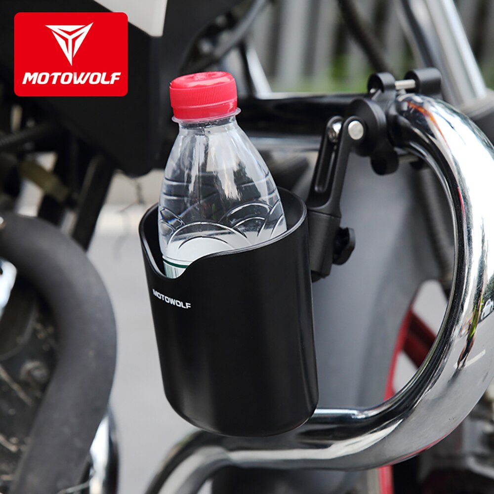 Motowolf rękawice motocyklowe rura telefon komórkowy butelka wody drink Puchar uchwyt uchwyt schowek dla BMW Honda zwycięstwo Yamaha