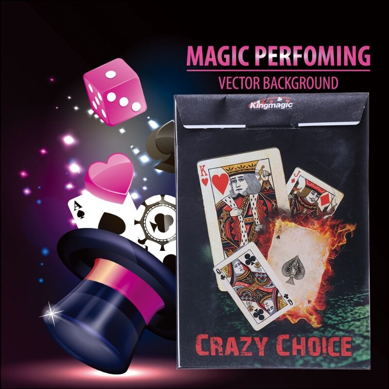 Crazy Keuze Card Deck Goocheltruc Close Up Turn Kaarten Om Dezelfde Magie Speelgoed R66D