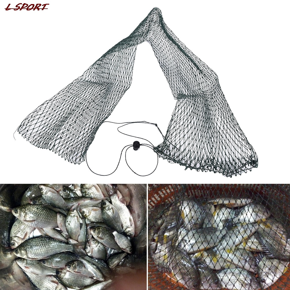 1Pc foldable fishing nets fish pot trap filet de peche rete pesca fish drying nylon-fishing-net creels