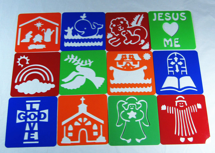 12PCS/LOT. Ocean animal art stencil Birthday Drawing stencils Kindergarten arts and crafts Early learning educational toys: Jesus