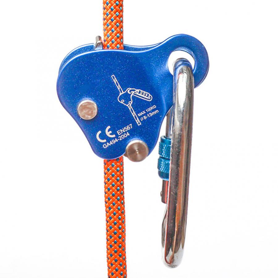 100Kg Klettern Pulley Abseilgerät Sicherheit Seil Quick Draw Greifer Outdoor Klettern Seil Greifen Schloss Bergsteigen Ausrüstung