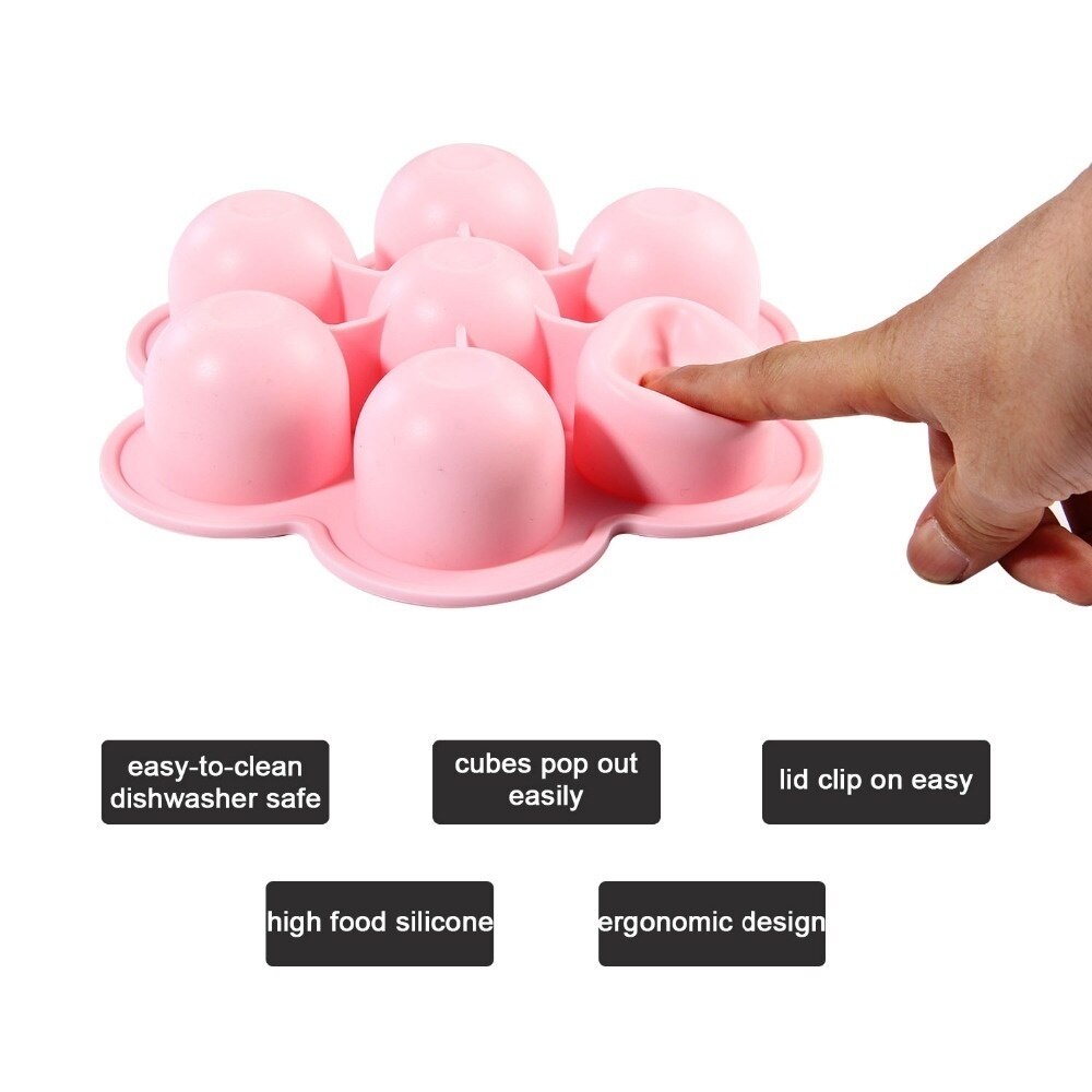7 Holes Silicone Egg Bites Molds for Instant Pot Accessories Pressure Cooker Ice Cube Tray with Lid