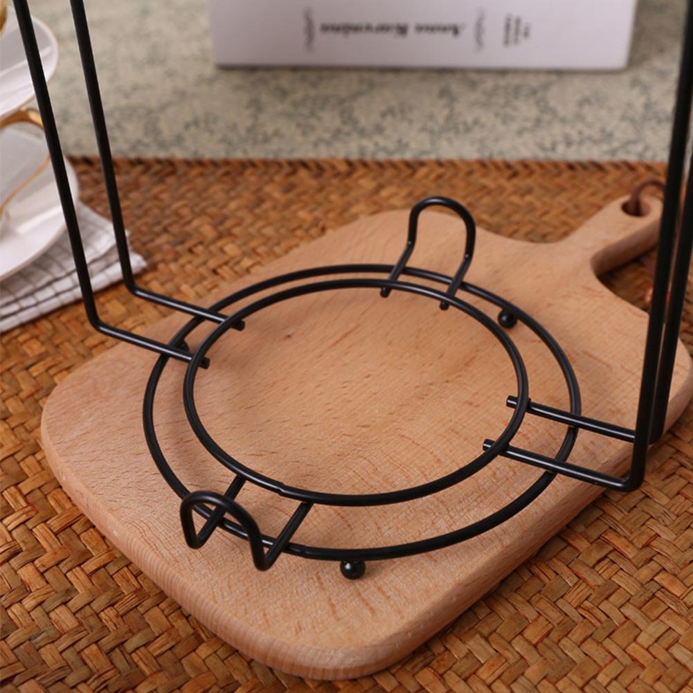 Innovative Multiple Hooks Mug Holder Glass Cup Rack Tea Black Coffee Anti-Rust Coated Steel Display Stand