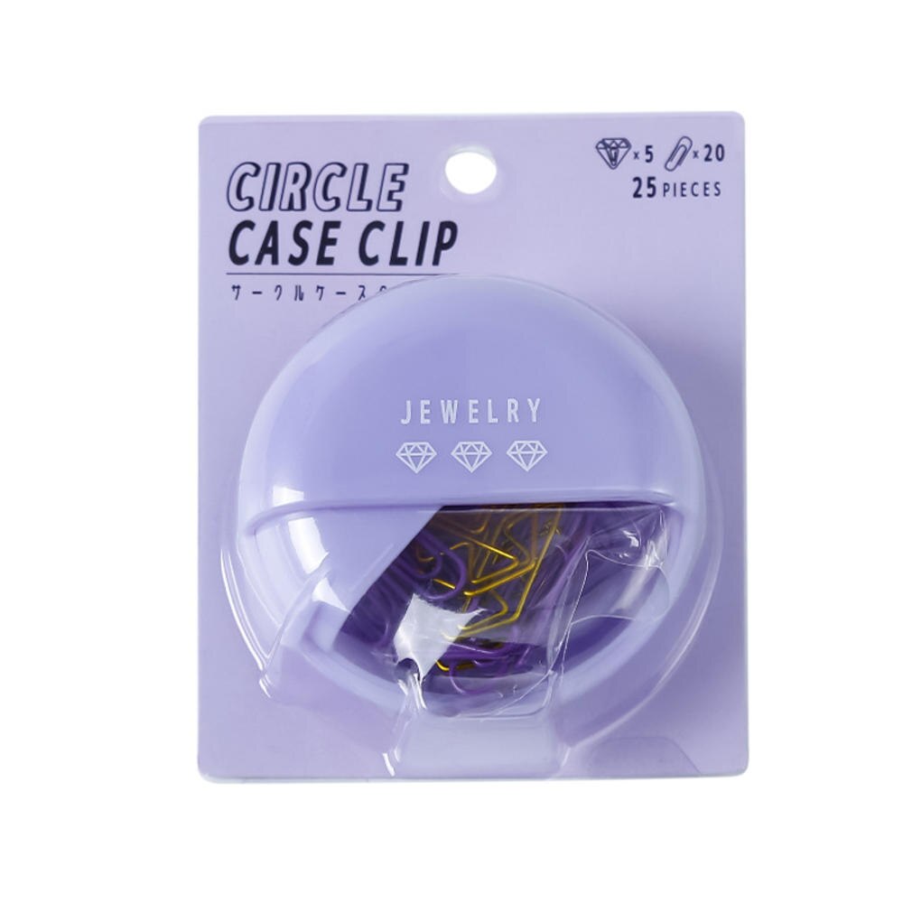 25 st/kartong kaktus stjärnglass mini gem godis färg kawaii brevpapper metall pärm klämmor foton biljetter anteckningar brev: Lila